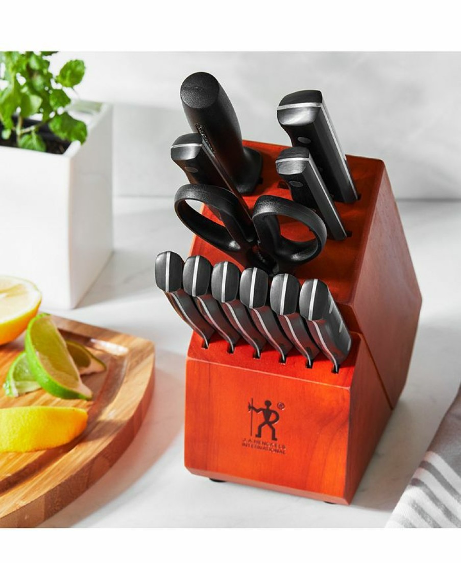 Kitchen * | J.A. Henckels Dynamic Cutlery Wood Block 12-Pc. Set Cherry