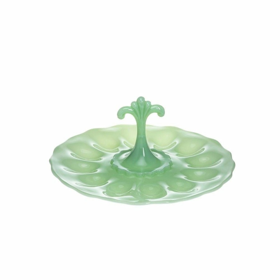 Glassware & Tabletop * | Mosser Glass Anna Egg Plate | Jade