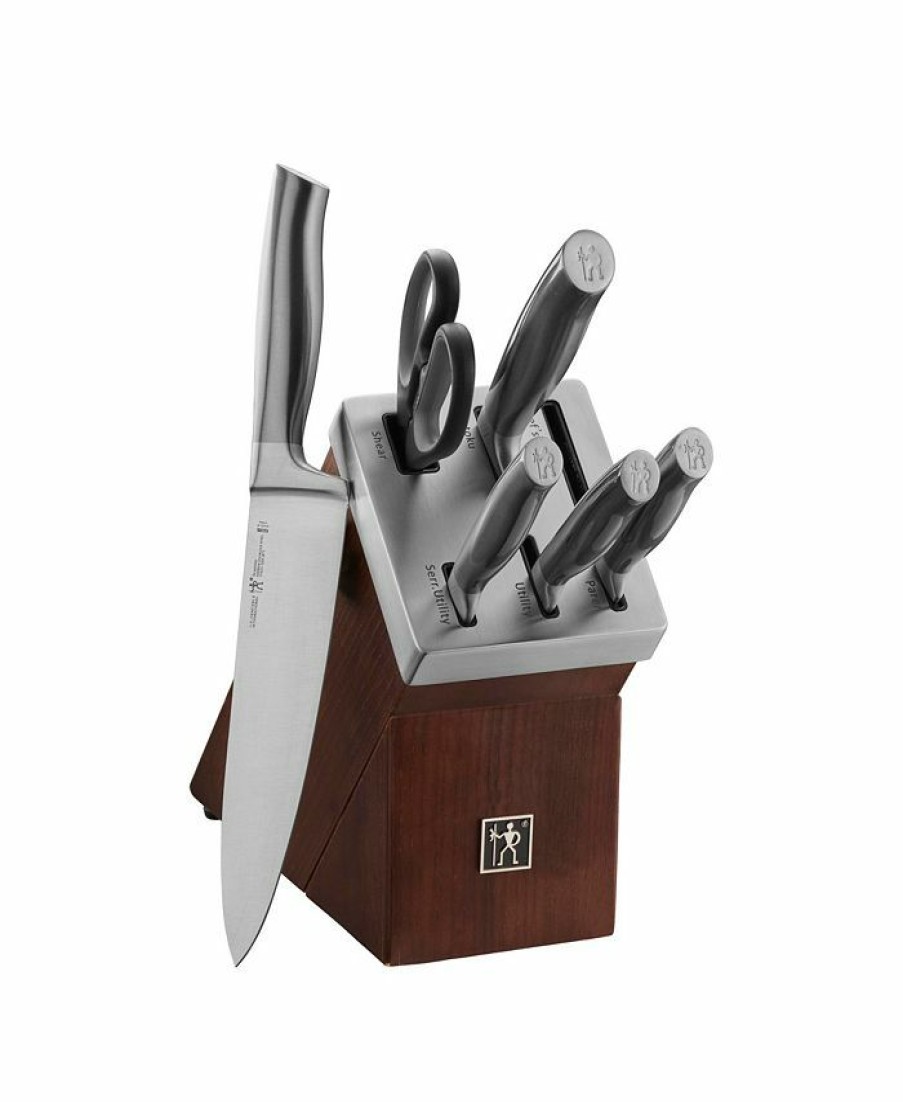 Kitchen * | J.A. Henckels International Graphite 7-Pc. Self-Sharpening Cutlery Set Brown