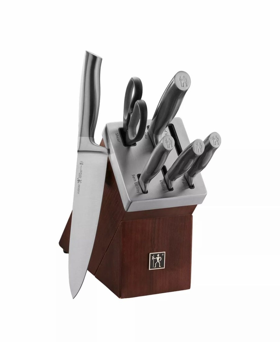 Kitchen * | J.A. Henckels International Graphite 7-Pc. Self-Sharpening Cutlery Set Brown