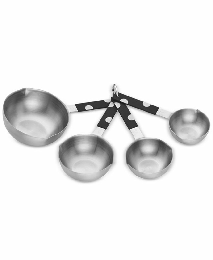 Kitchen * | Kate Spade New York All In Good Taste Deco Dot Measuring Cup Set Black