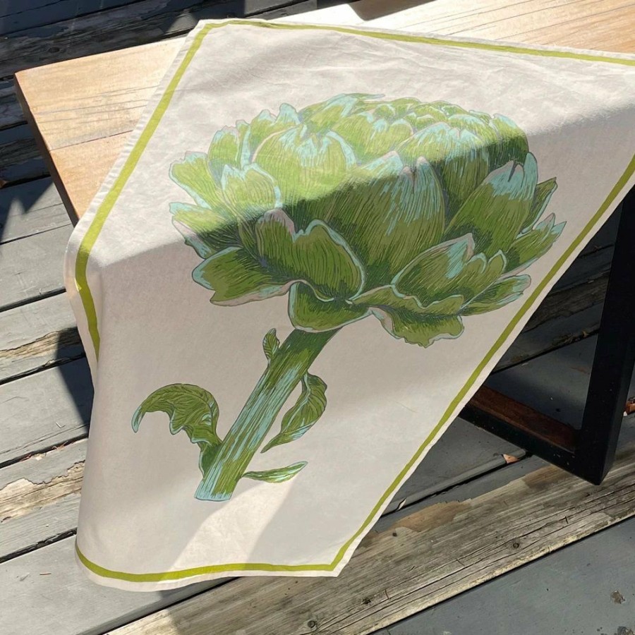 Glassware & Tabletop * | Mahogany Usa Printed Floursack Kitchen Towel (Set Of 2) | Artichoke