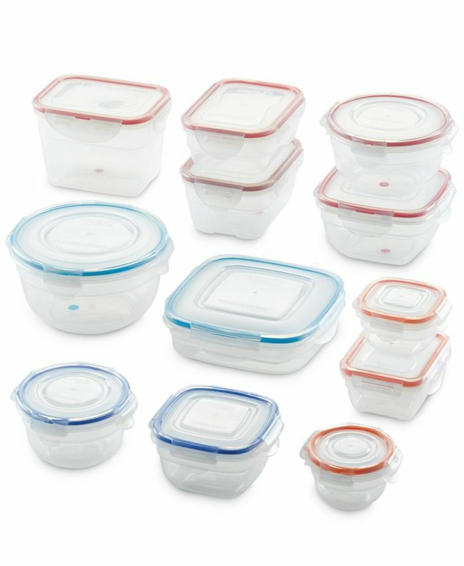 Kitchen * | Lock N Lock Easy Essentials 24-Pc. Color Mates Storage Container Set Multi