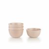 Glassware & Tabletop * | Everything Kitchens Modern Colorful Neutrals Rippled 6 Bowls (Set Of 4) Glazed | Blush Pink