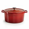 Kitchen * | Martha Stewart Collection Loseout! Enameled Cast Iron Round 8-Qt. Dutch Oven