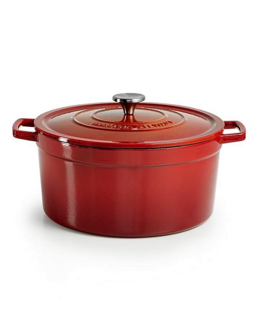 Kitchen * | Martha Stewart Collection Loseout! Enameled Cast Iron Round 8-Qt. Dutch Oven