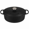 Kitchen * | Le Creuset Signature Enameled Cast Iron 6.75 Qt. Oval French Oven Licorice