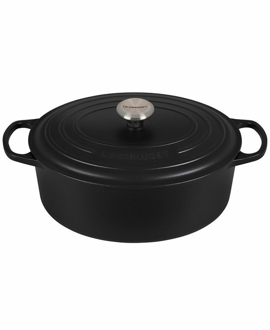 Kitchen * | Le Creuset Signature Enameled Cast Iron 6.75 Qt. Oval French Oven Licorice