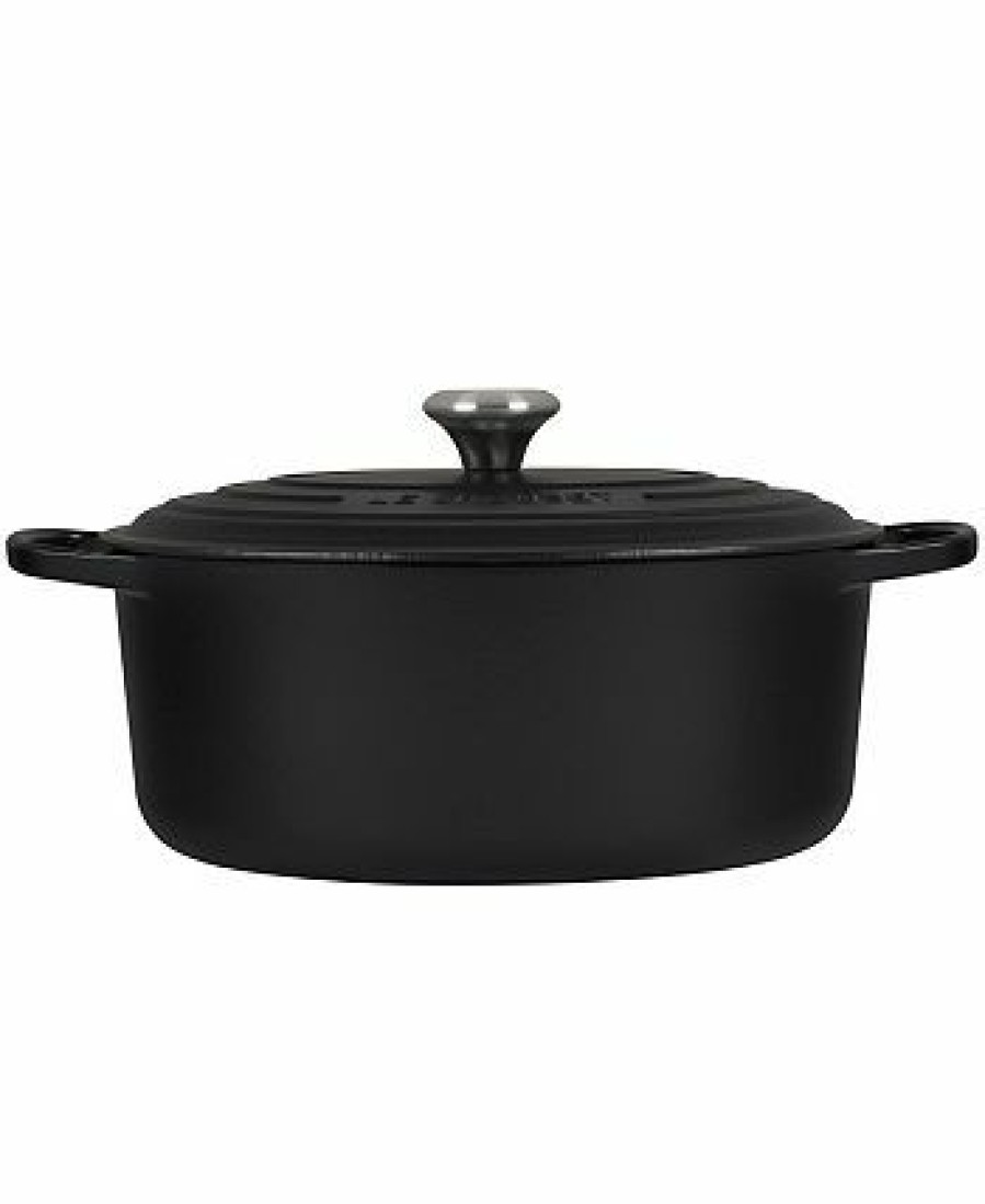 Kitchen * | Le Creuset Signature Enameled Cast Iron 6.75 Qt. Oval French Oven Licorice