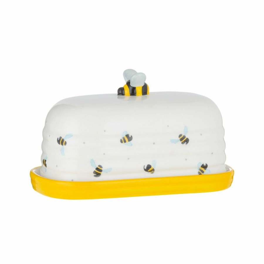 Glassware & Tabletop * | Price & Kensington Sweet Bee Collection | Butter Dish