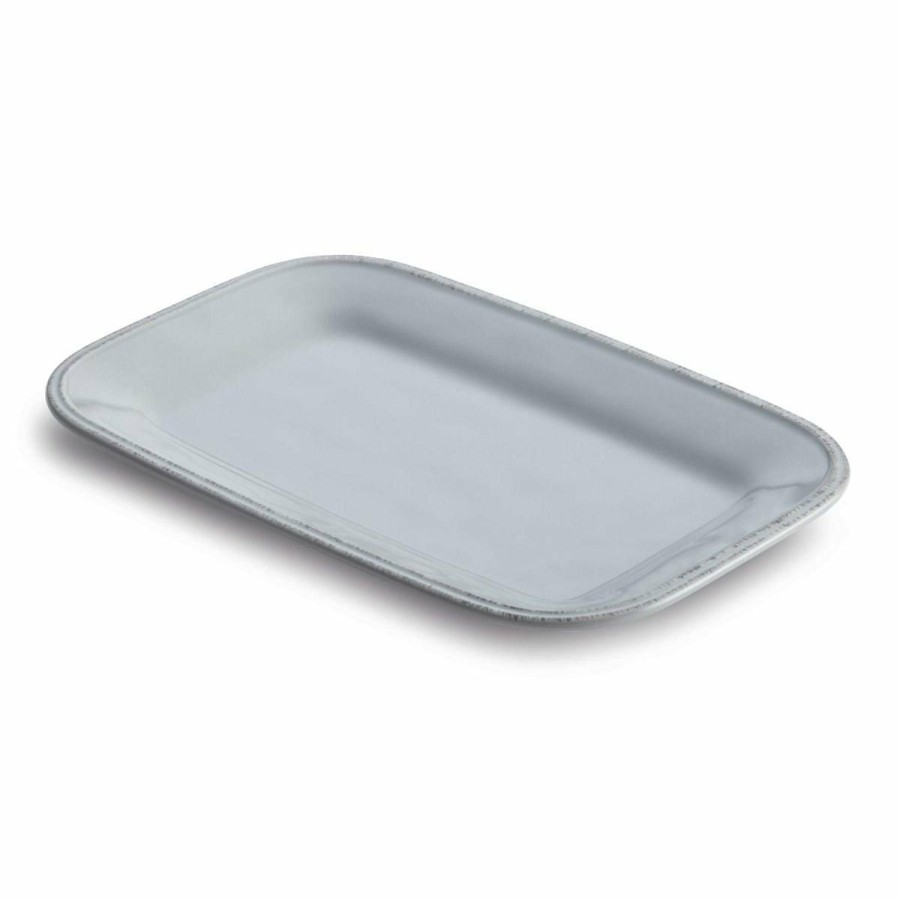 Glassware & Tabletop * | Rachael Ray Cucina Collection 8 X 12 Rectangular Platter | Sea Salt Gray