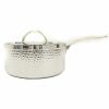 Kitchen * | Berghoff Ammered Tri-Ply 8 Covered Saucepan Silver-Tone