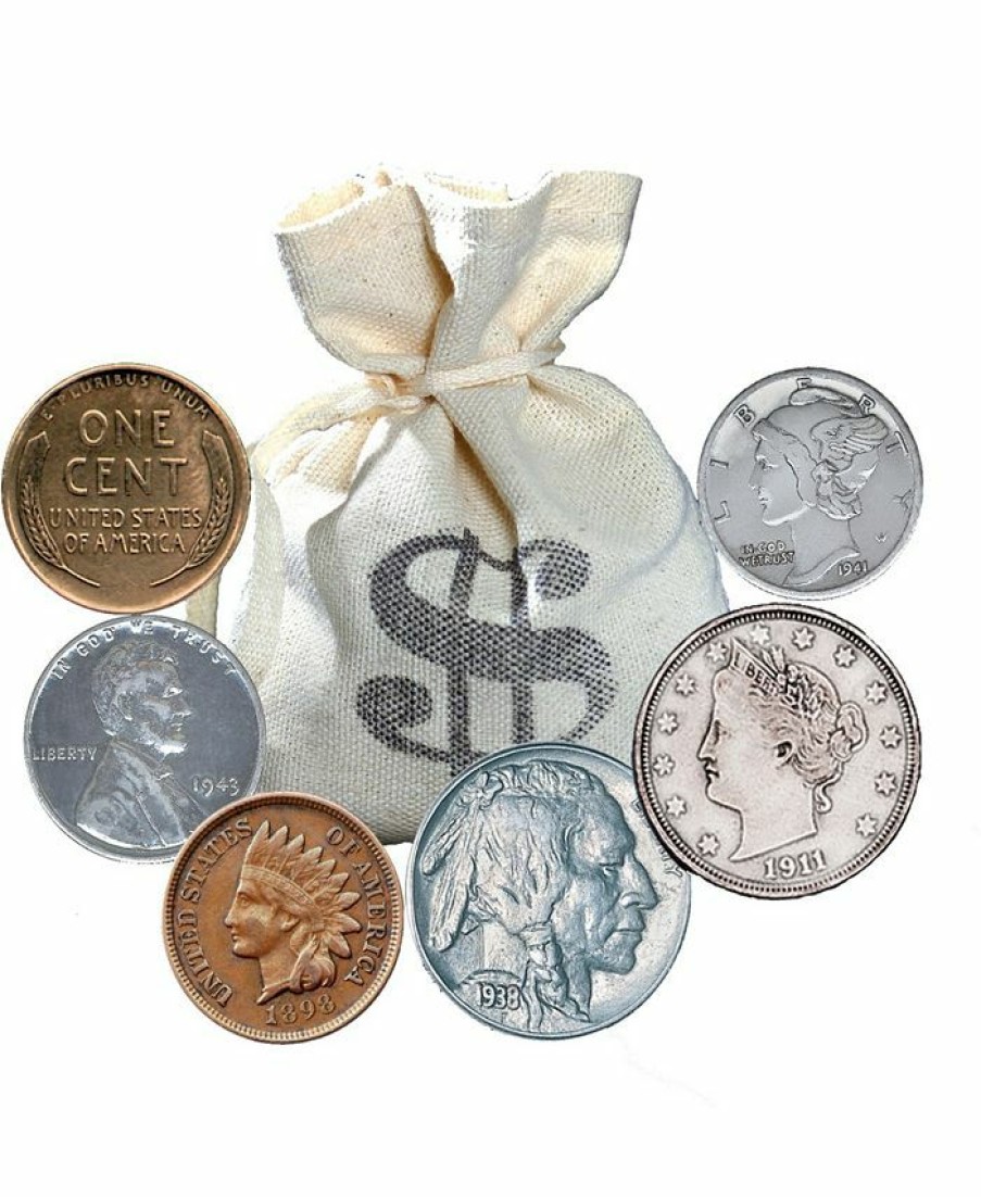 Misc_Gifts * | American Coin Treasures Bankers Bag Of Over 60 Historic Coins Multi