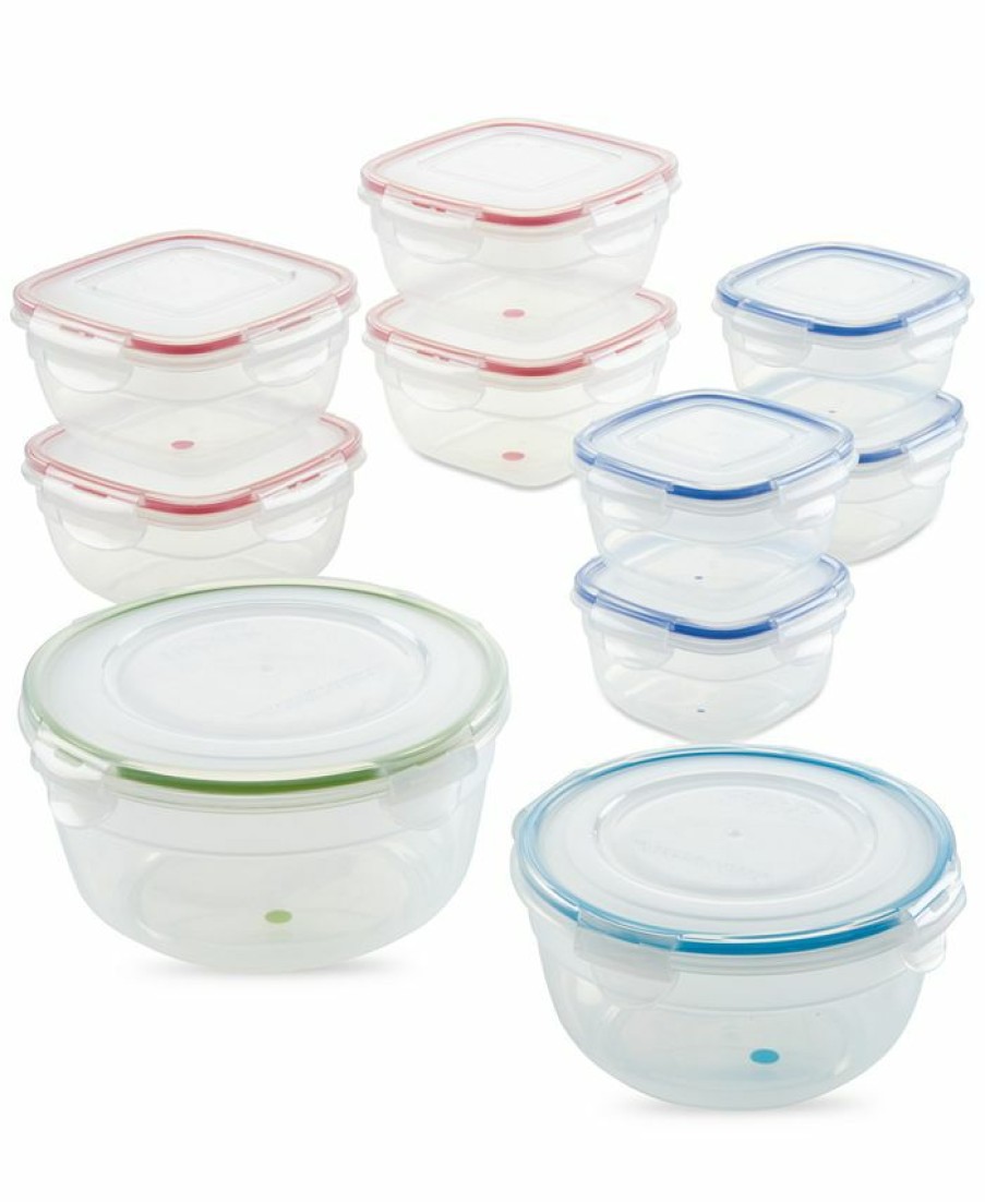 Kitchen * | Lock N Lock Easy Essentials Color Mates 20-Pc. Food Storage Container Set Multi