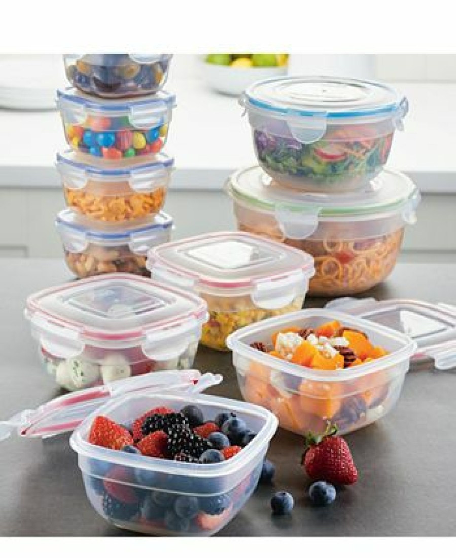 Kitchen * | Lock N Lock Easy Essentials Color Mates 20-Pc. Food Storage Container Set Multi