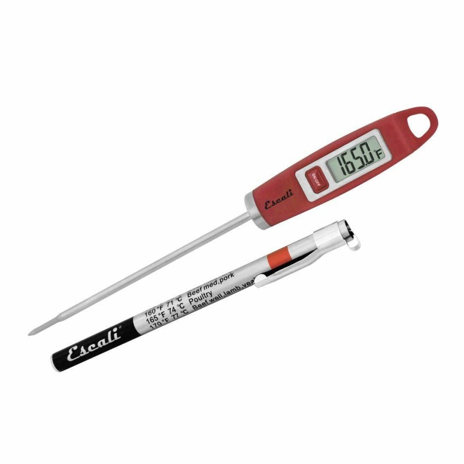 Cooks' Tools * | Escali Gourmet Digital Thermometer | Red