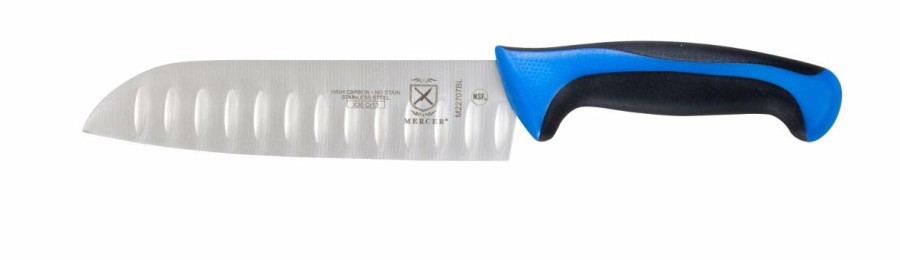 Knives * | Mercer Cutlery Millennia 7 Santoku Knife Blue