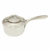 Kitchen * | Berghoff Ammered Tri-Ply 5.5 Covered Saucepan Silver-Tone