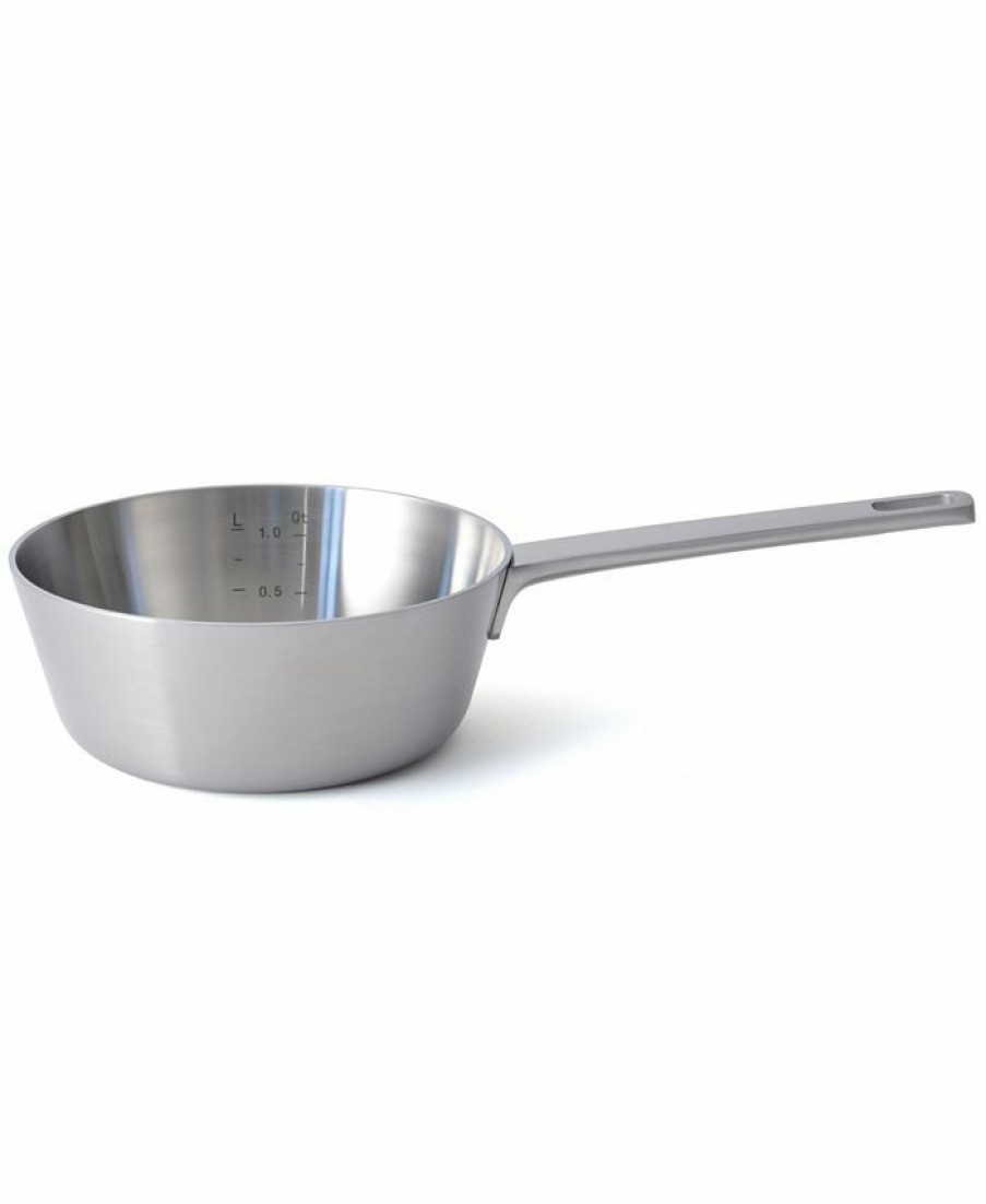 Kitchen * | Berghoff Ron 5-Ply 18/10 Stainless Steel 1.4 Qt. Conical Sauce Pan Silver