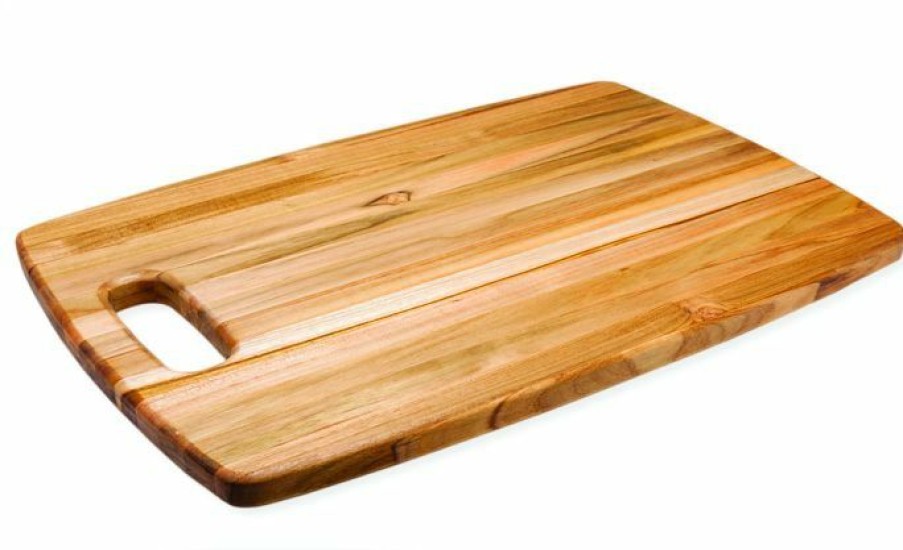 Knives * | Teakhaus Edge Grain Cutting Board W/Hold Handle (Rectangle) | 18 X 12 X 0.75