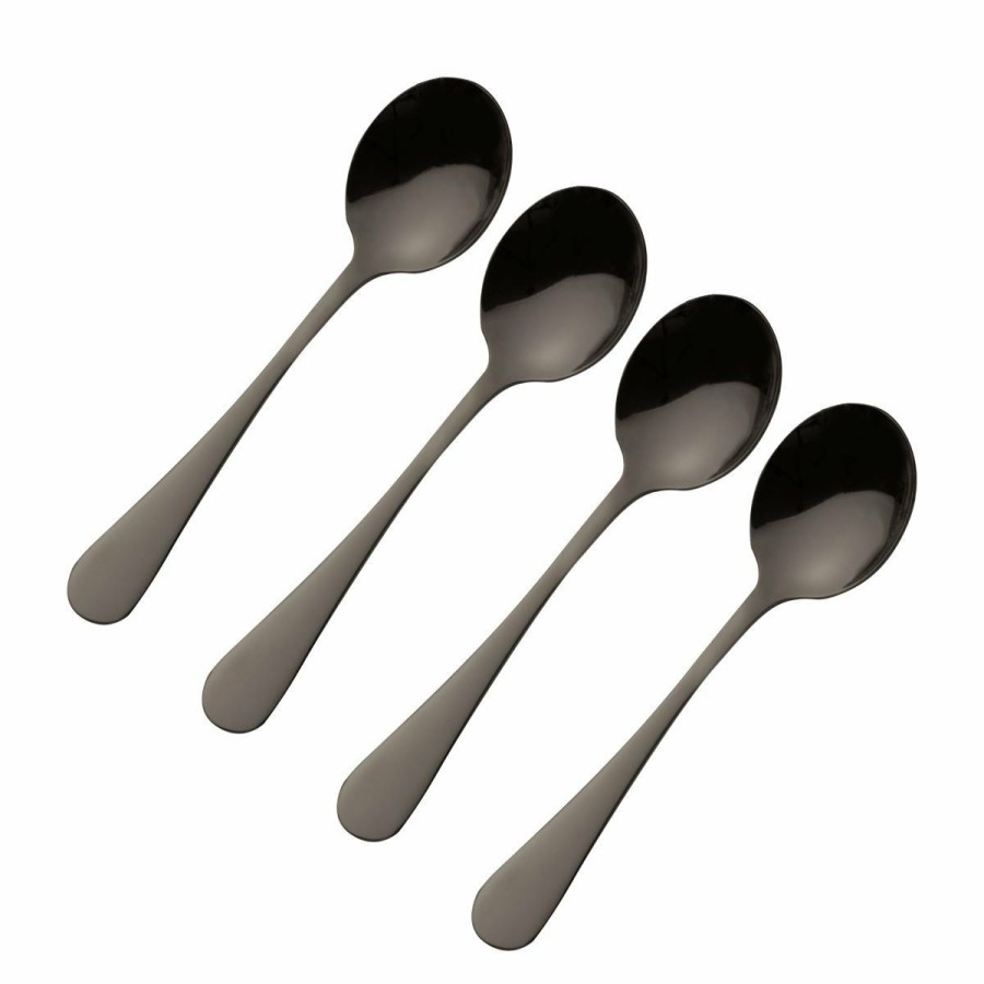 Glassware & Tabletop * | Viners Select 4-Piece Tea Spoon Set | Grey