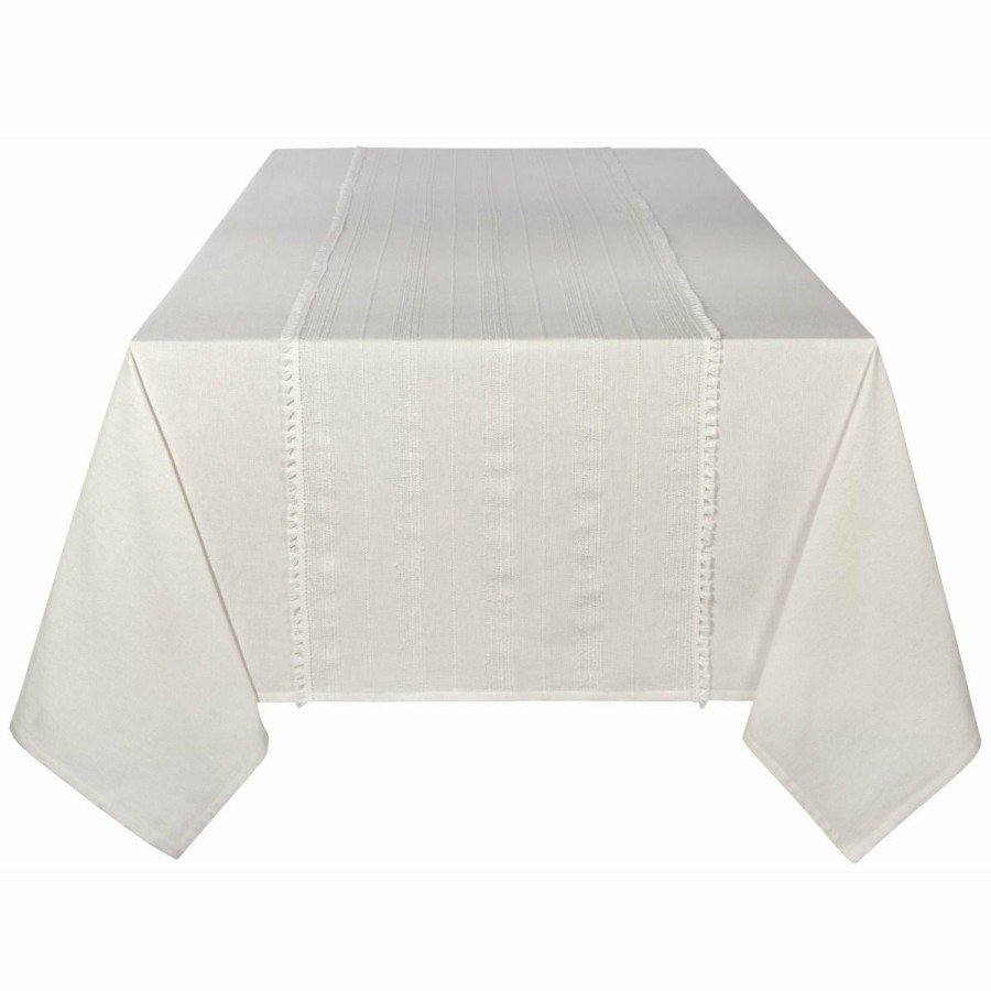 Glassware & Tabletop * | Danica Brands Danica Heirloom 60 X 90 Woven Tablecloth With Tassels | Blanca