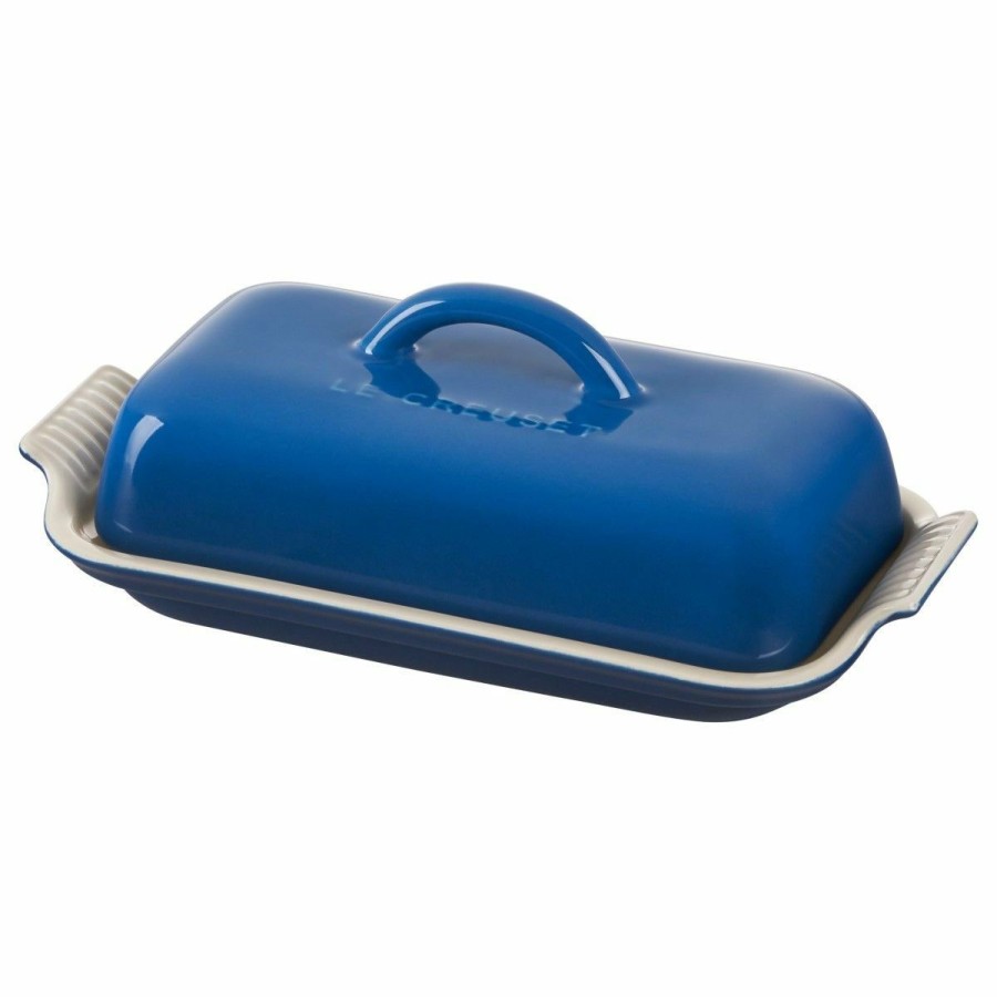 Glassware & Tabletop * | Le Creuset Heritage Butter Dish | Marseille Blue