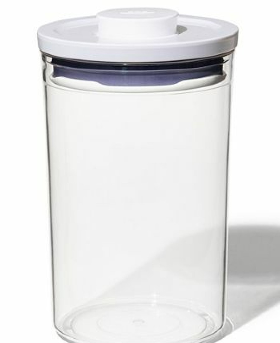 Kitchen * | Oxo Good Grips Short Round Pop Food Storage Canister White