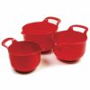 Cooks' Tools * | Norpro 3-Piece Mixing Bowl Set | Red