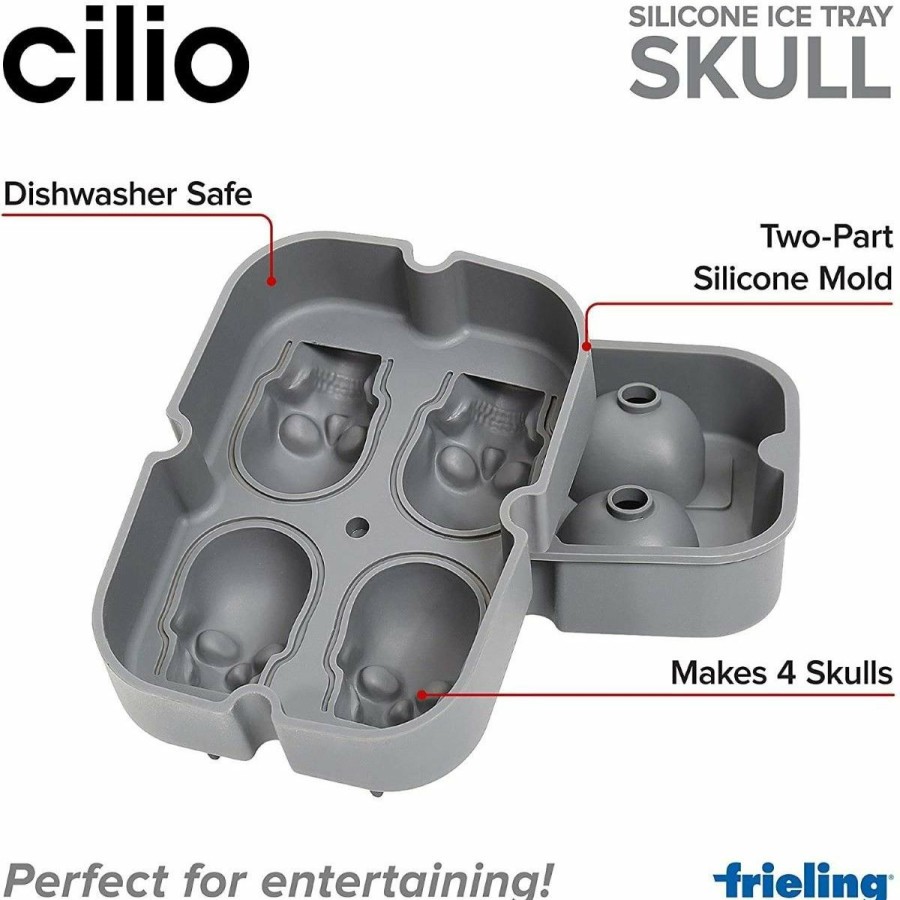 Glassware & Tabletop * | Frieling Cranio Silicone Ice Cube Tray