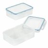 Kitchen * | Lock N Lock Easy Essentials Divided 4-Pc. Rectangular Food Storage Containers, 54-Oz. Clear