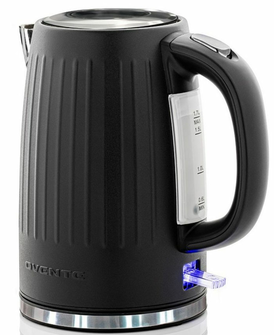 Kitchen * | Ovente Portable Stainless Steel Electric Kettle Hot Water Boiler With Auto Shut Off Boil-Dry Protection Tech For Coffee Tea Beverages, 1750 Watts, 9.5