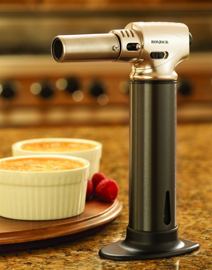 Cooks' Tools * | Bonjour Professional Culinary Torch With Fuel Gauge