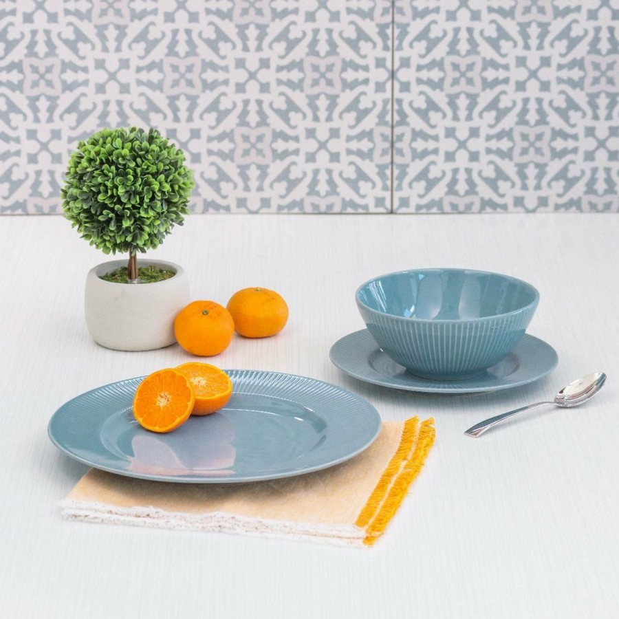 Glassware & Tabletop * | Mason Cash Linear Collection 8.2 Side Plate Blue