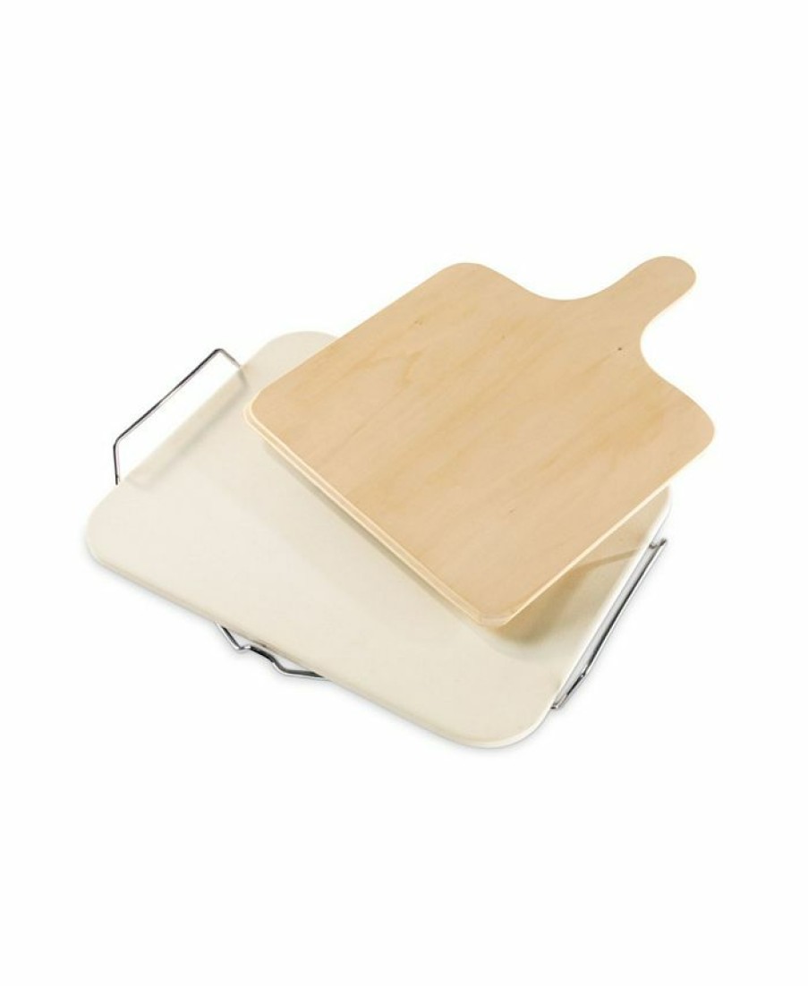 Kitchen * | Household Essentials Square Ceramic Pizza Stone Grey