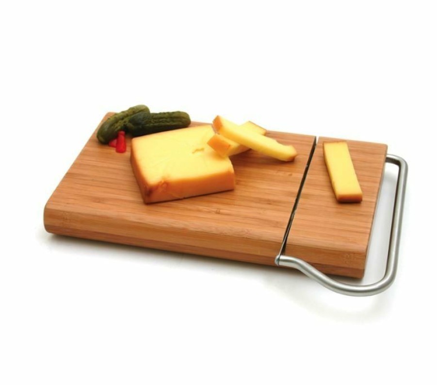 Knives * | Swissmar Bamboo Cutting Board With Cheese Slicer Blade