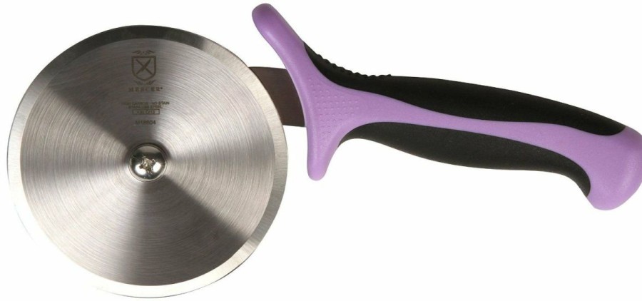 Cooks' Tools * | Mercer Cutlery Mercer Millennia 4 Pizza Cutter W/ Purple Handle (Commercial)