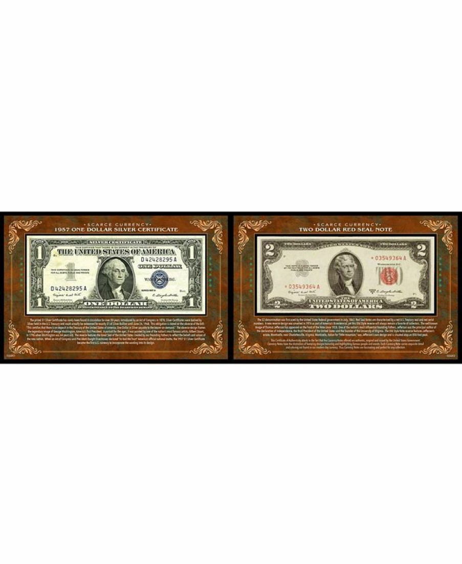 Misc_Gifts * | American Coin Treasures Scarce Currency 1957 1 Silver Certificate And 2 Red Seal Note Multi