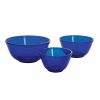 Cooks' Tools * | Mosser Glass 3-Piece Mixing Bowl Set (20Oz, 40Oz, 60Oz) | Cobalt