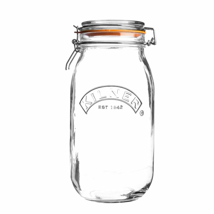 Glassware & Tabletop * | Kilner Swing Top Round Glass Jar | 3L