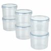 Kitchen * | Lock N Lock Easy Essentials 12-Pc. Twist Round Food Storage Set, 22-Oz. Clear