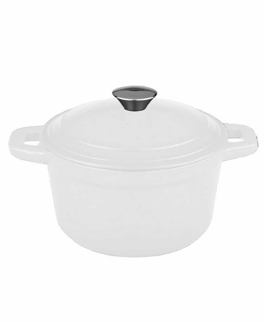 Kitchen * | Berghoff Neo Collection Cast Iron 7-Qt. Round Covered Casserole White