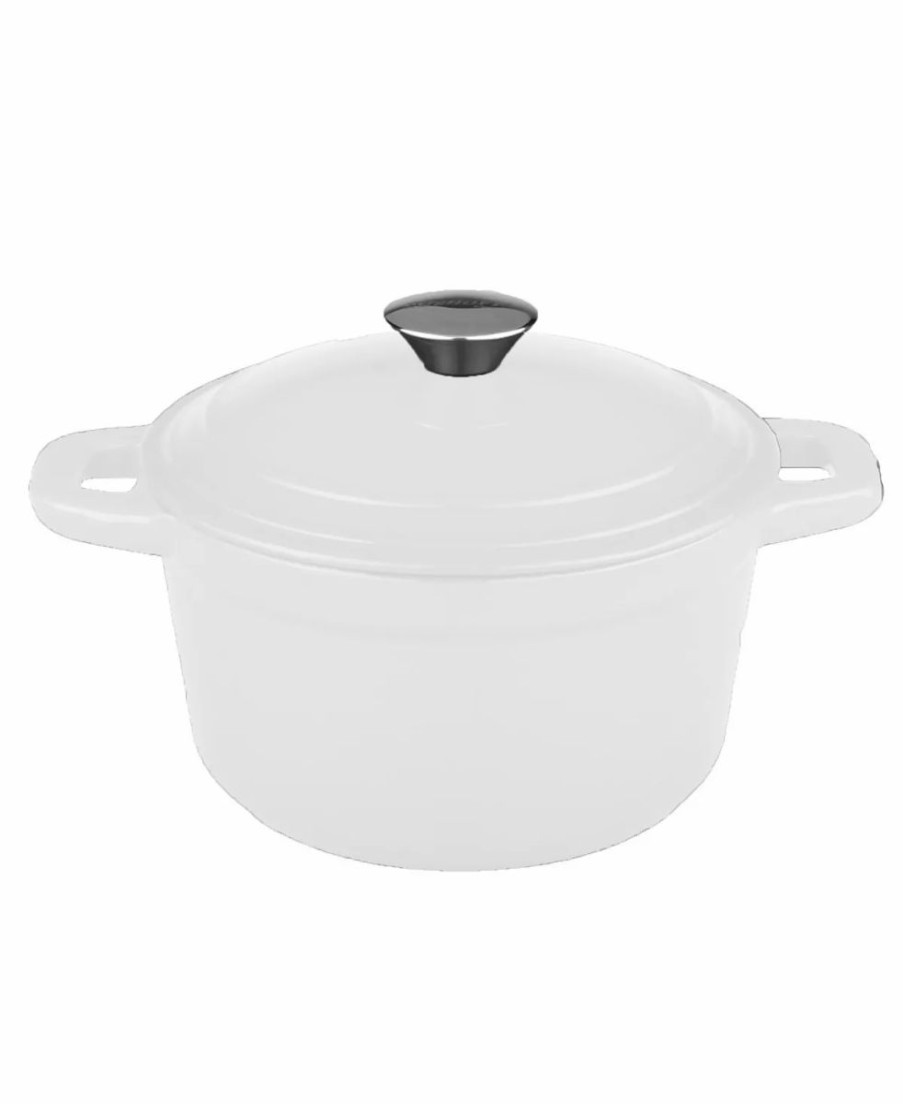 Kitchen * | Berghoff Neo Collection Cast Iron 7-Qt. Round Covered Casserole White