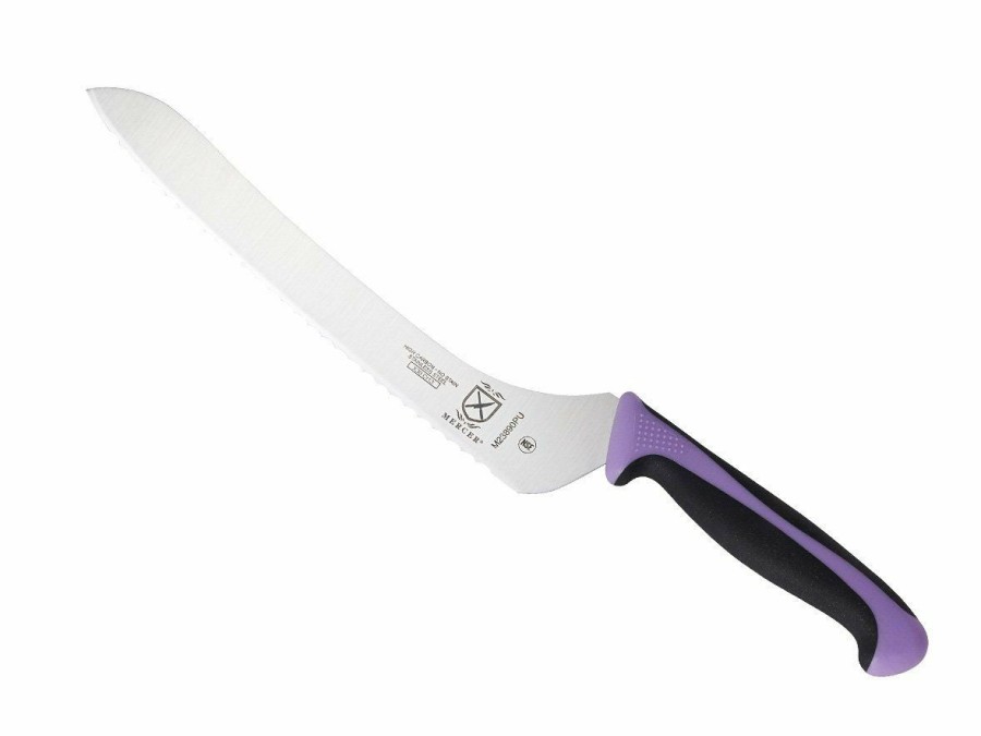 Knives * | Mercer Cutlery Mercer Millennia 9 Offset Bread Knife (Purple)