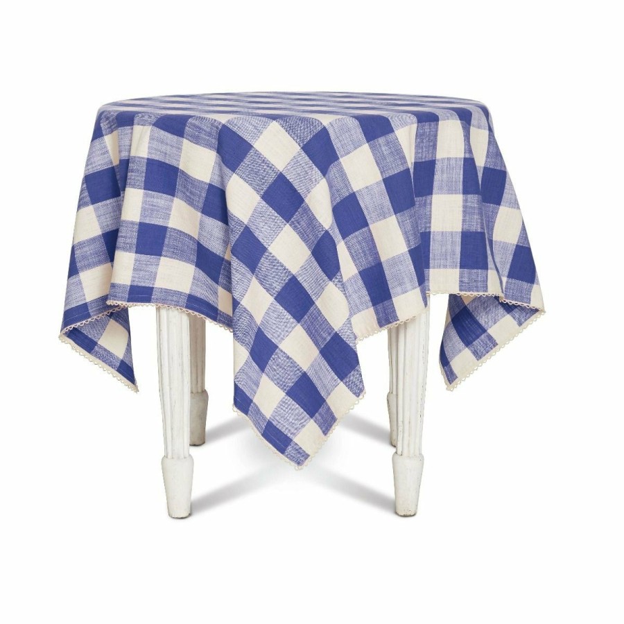 Glassware & Tabletop * | April Cornell 54 X 54 Cottage Check Breakfast Tablecloth | Blue