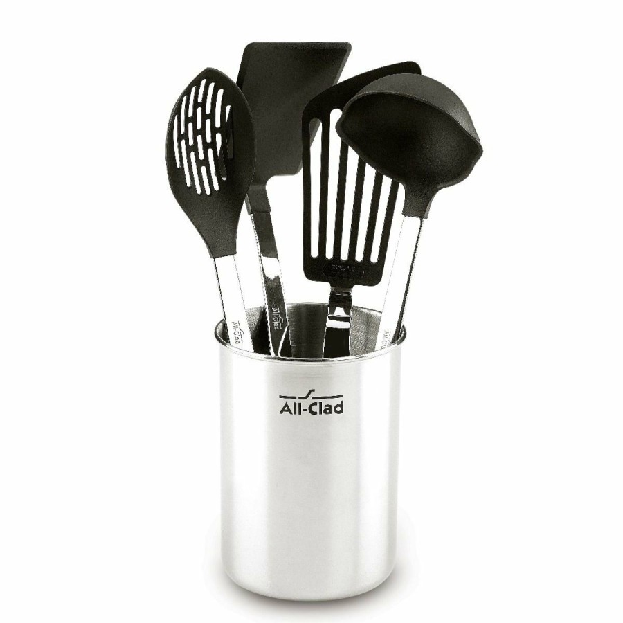 Cooks' Tools * | All-Clad Nonstick Utensil Set With Canister | 5-Piece