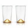 Glassware & Tabletop * | Viski Gold Pointed Cocktail Tumblers