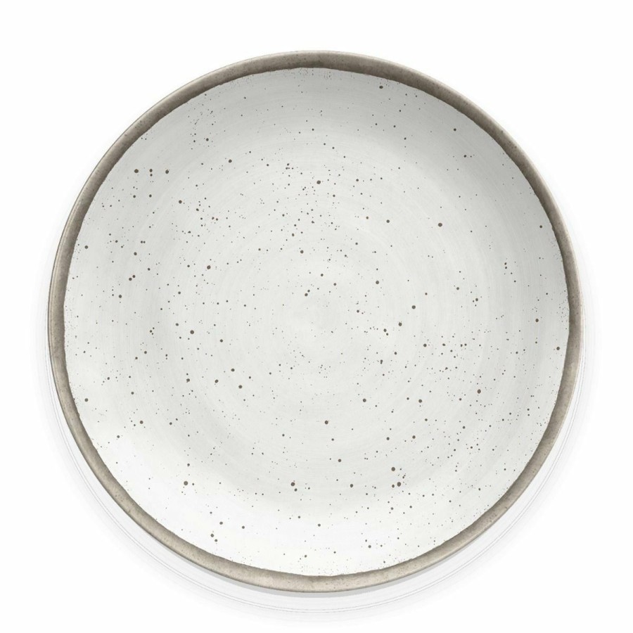 Glassware & Tabletop * | Tarhong Retreat Pottery 10.5 Round Dinner Plate | White Bamboo