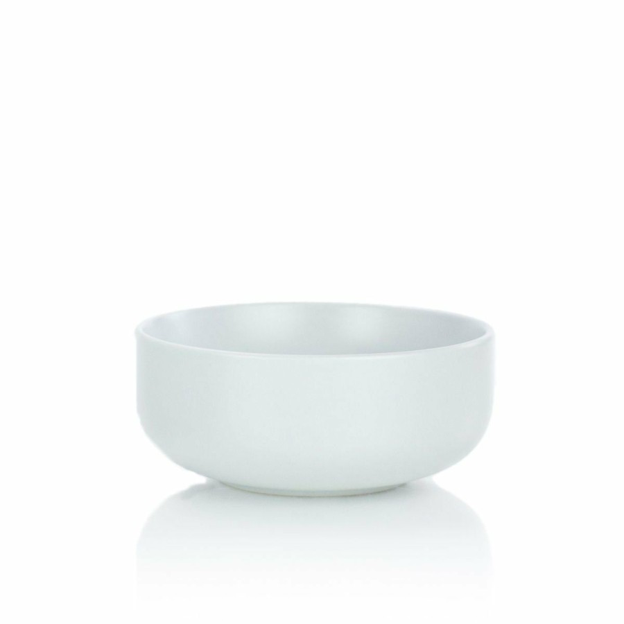 Glassware & Tabletop * | Everything Kitchens Modern Flat 24Oz Bowls (Set Of 4) | Stone Gray