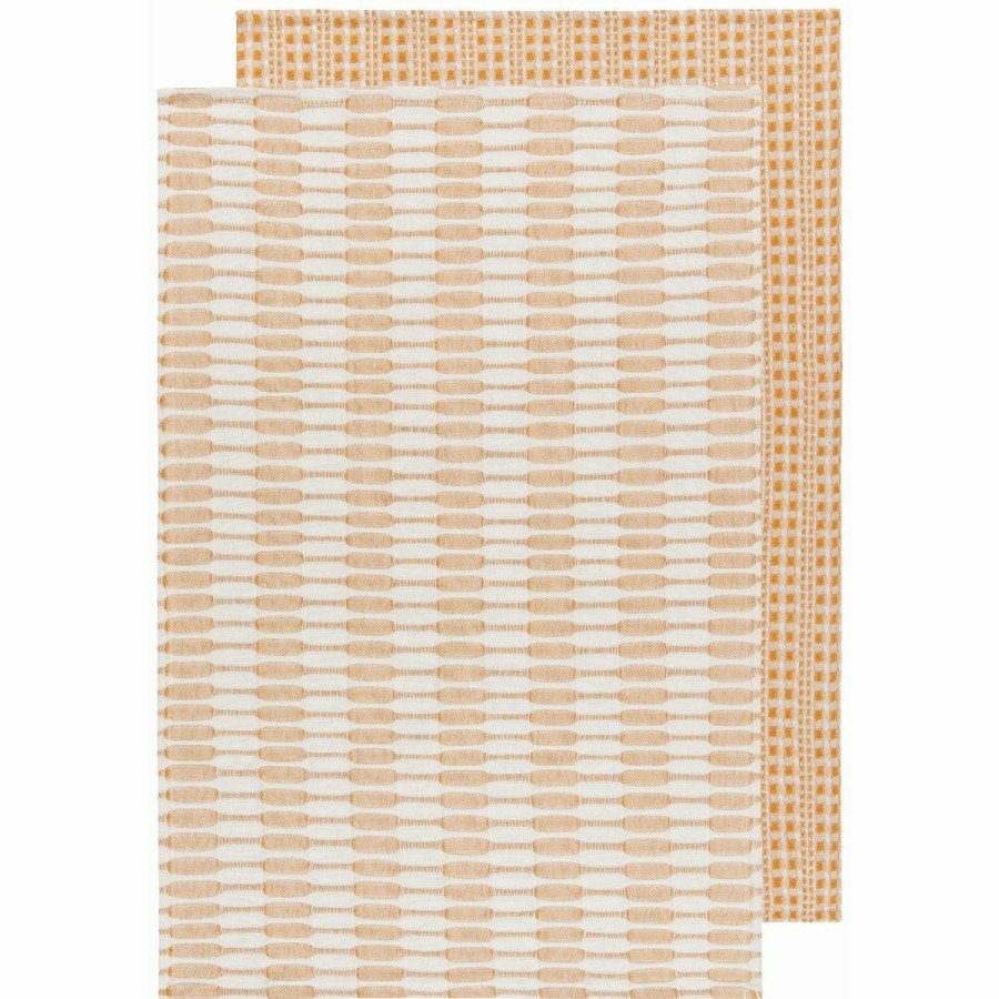 Glassware & Tabletop * | Danica Brands Danica Heirloom Abode Dishtowels (Set Of 2) | Ochre